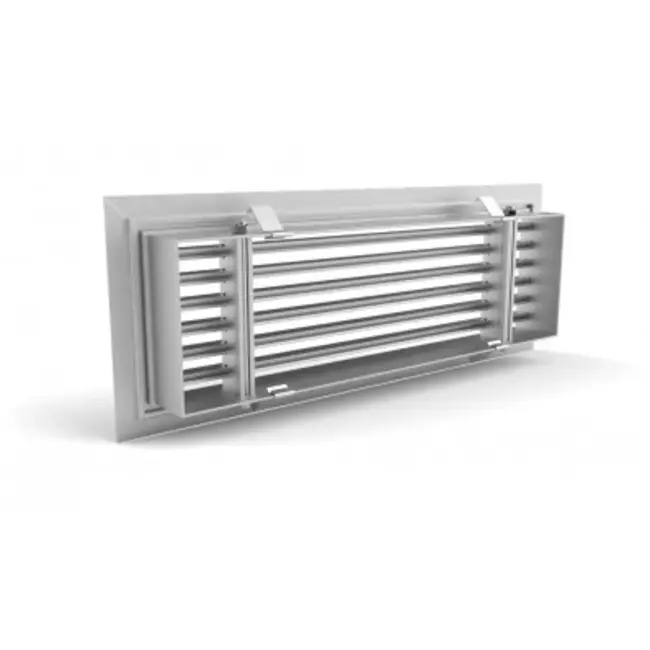 Bar grille for floor mounting with clamping springs - 200x50 mm