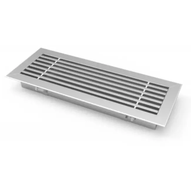 Bar grille for floor mounting with clamping springs - 200x50 mm