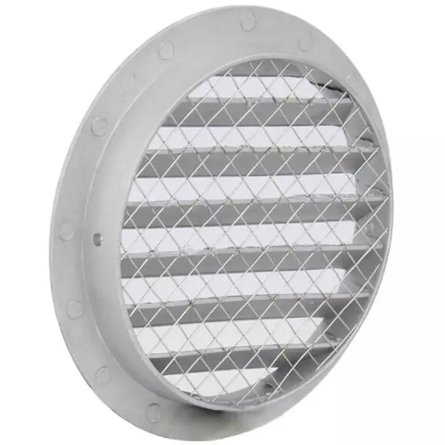 Aluminium external air wall grille Ø 80mm - MRA80