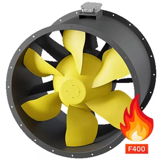 Axial duct fan flue gas - AL 800 D4 F4 01