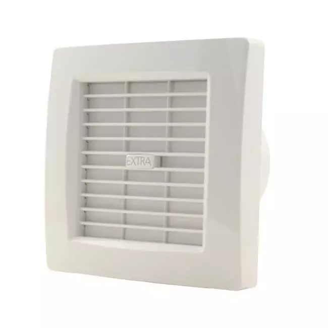 Bathroom extractor fan Ø 120 mm white with automatic shut-off valve - luxury X120Z