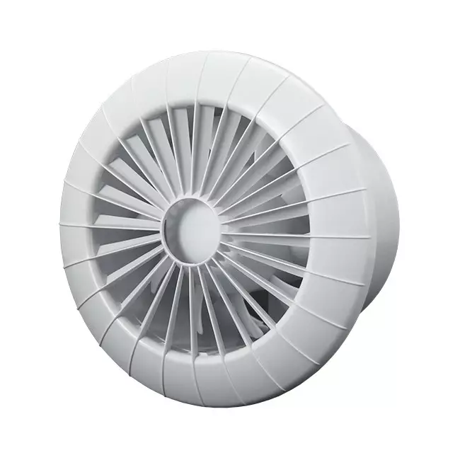 Bathroom extractor fan round white - Ø 120 mm -  aRid 120 BB