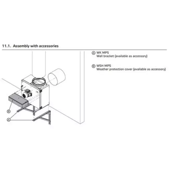 Box fan flue gas F400 - MPS 225 D2 F4 30