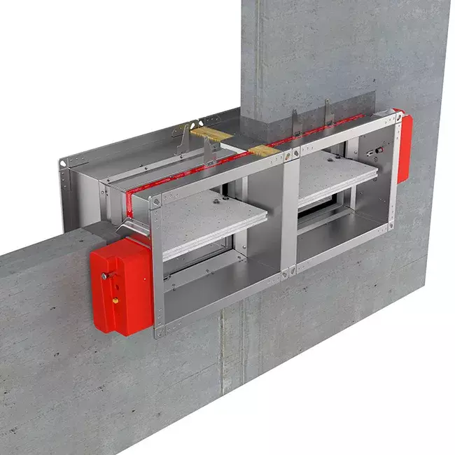 Fire damper rectangular manual operation - E-FD25 100x550 R