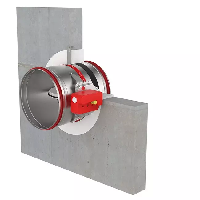 Fire damper round 100 mm servo motor 24V - E-FDC25 D100 M24 S