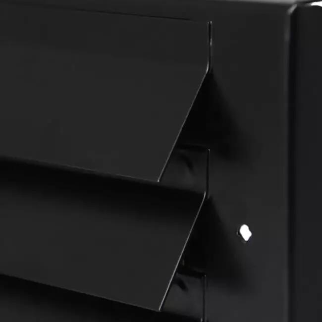 External wall grille surface mounted 300mm x 100mm BLACK