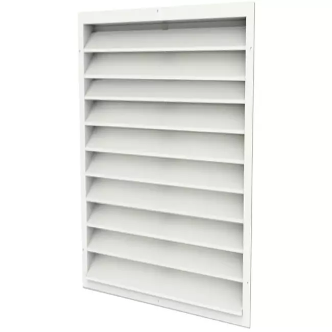 External wall grille 200 x 400 aluminium with fixed vanes - mixed colour RAL 9005