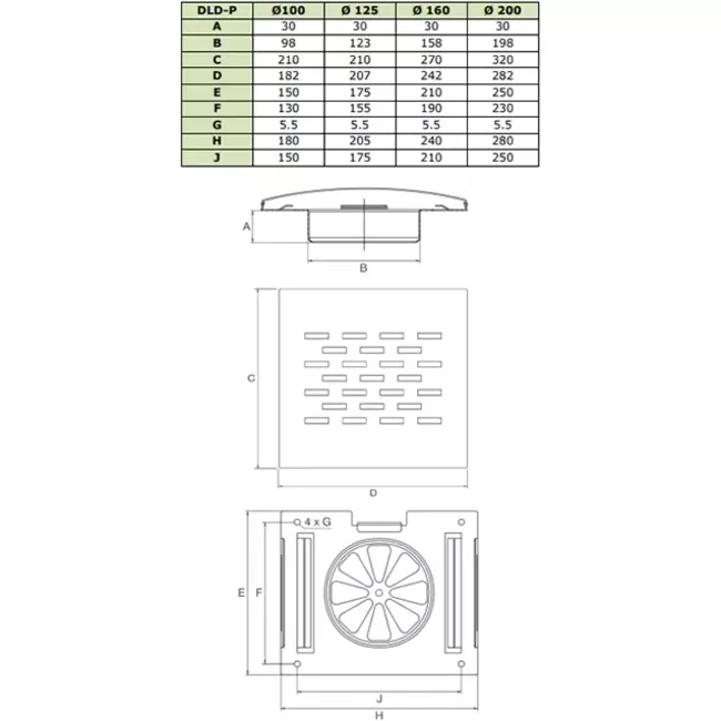 Ventilation supply and exhaust air valve deluxe with filter Ø 125 mm - Alpha DLD-P125