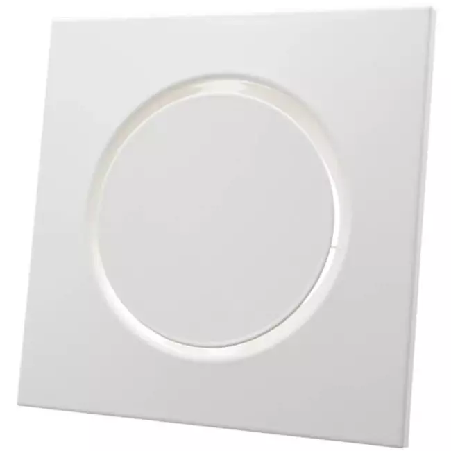 Ventilation valve exhaust metal square Ø100 mm white with friction springs - DVSQ100