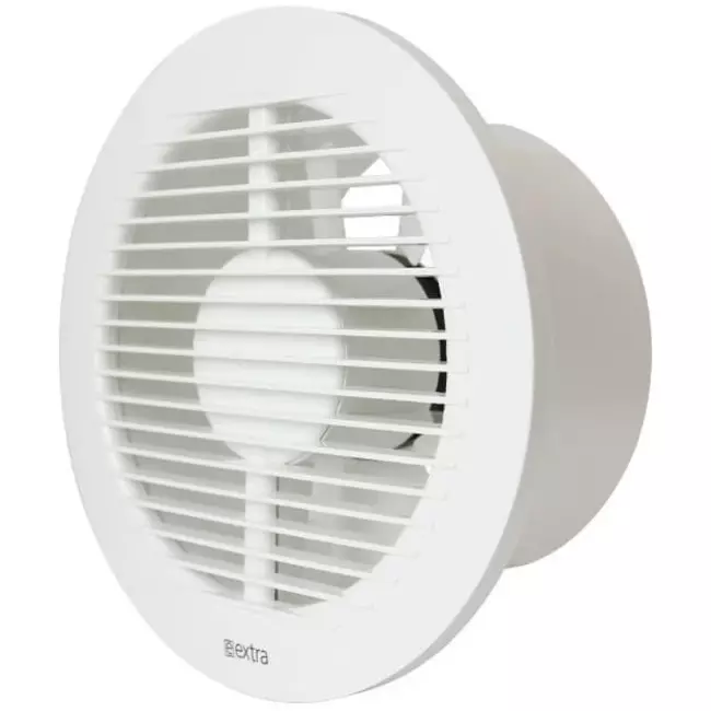 Bathroom extractor fan round Ø 150 mm white with timer - EA150T