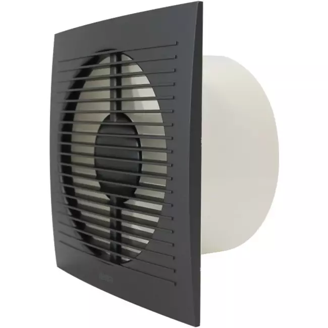 Bathroom extractor fan Ø 125 mm anthracite with timer - EE125TA