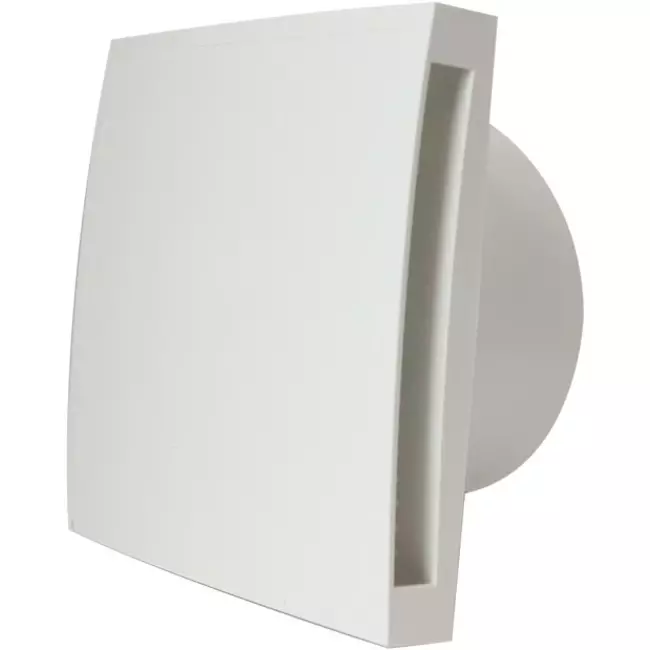 Bathroom extractor fan Ø 100 mm white with timer - Design EET100T