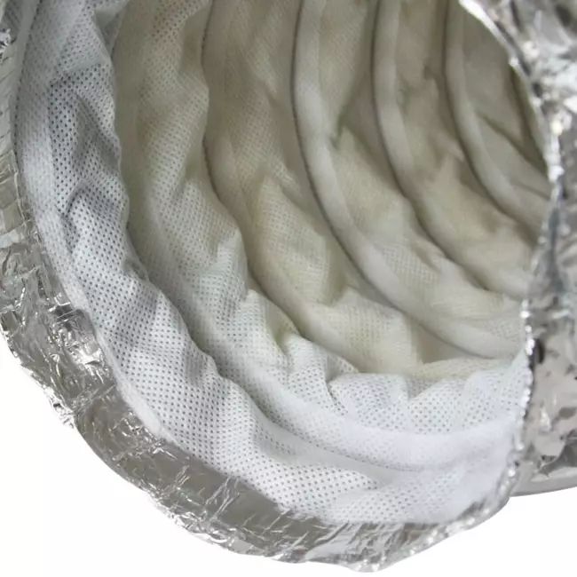 Flexible silencer non-woven with connection diameter 125 mm length 1000mm