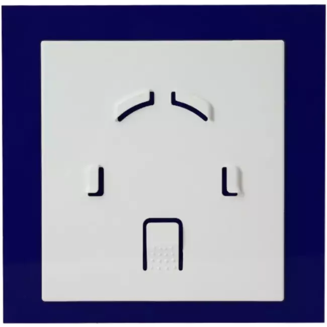 Air Roxy bathroom extractor fan with connection diameter 100 mm with pull cord and power plug - front panel in blue plastic