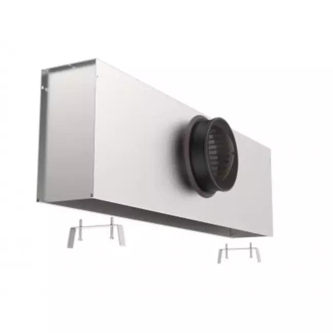 Uninsulated plenum for slot diffuser with 3 slots of 400 mm