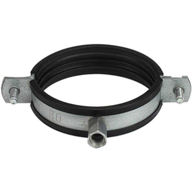 Metal bracket, 125 mm diameter, with rubber (shipping included)
