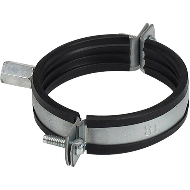 Metal bracket, 125 mm diameter, with rubber (shipping included)