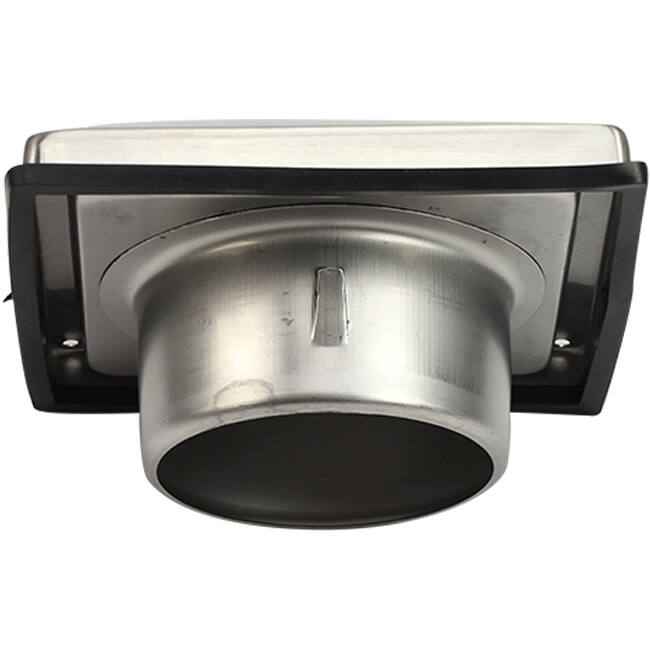 Stainless steel front grille 100mm with high inlet non-return damper - EL-SS-BD100 SS