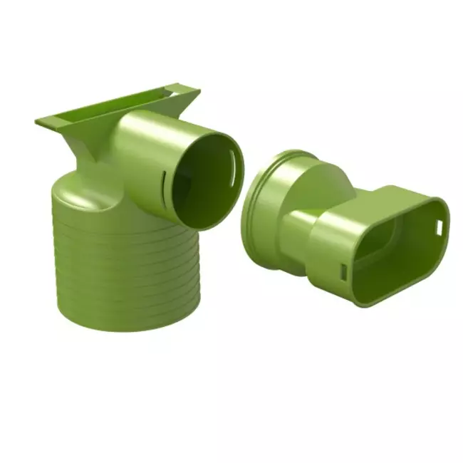 Ubbink Air Excellent 35SC valve adapter 125 1x90°