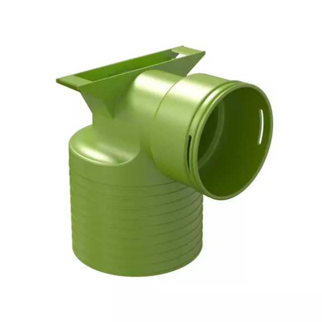 Ubbink Air Excellent 48C valve adapter 125 1x90°