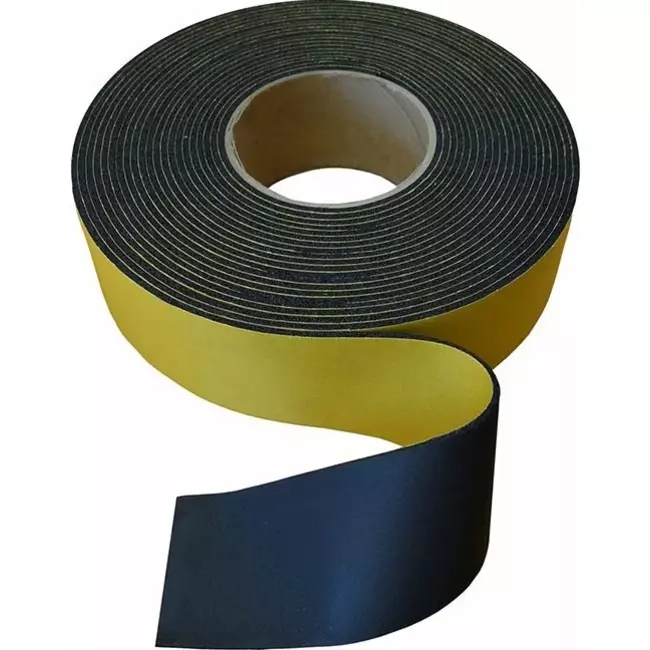 Insulationtape 75mm neutral - black - roll 15m