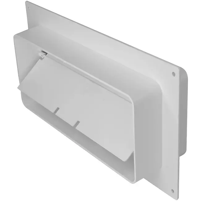 Rectangular plastic connection flange with check valve 220x90mm (KFV29)