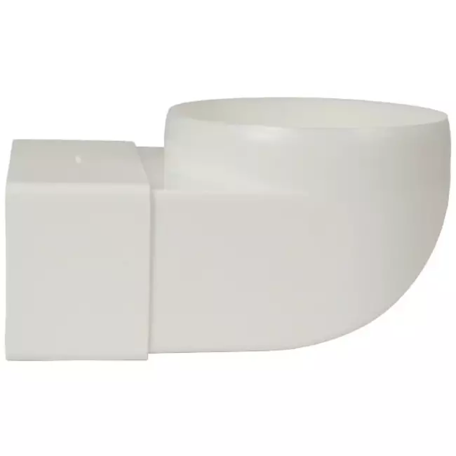 Rectangular plastic vertical 90° bend Ø 100mm - 110 x 55 - KLD