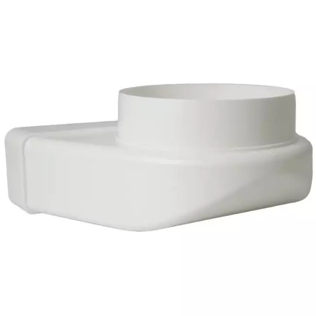 Rectangular plastic vertical 90° bend Ø 125mm - 220 x 55mm KLD25-125