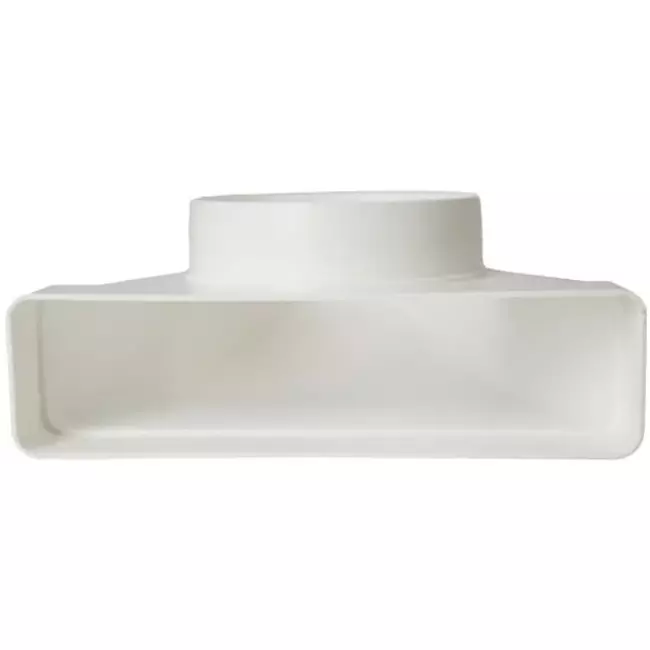 Rectangular plastic vertical 90° bend Ø 125mm - 220 x 55mm KLD25-125