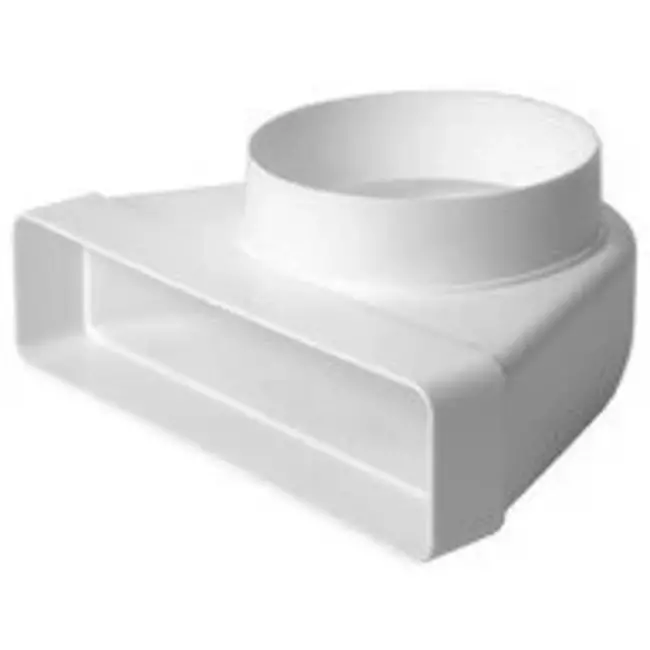 Rectangular plastic vertical 90° bend Ø 125mm - 220 x 90mm KLD29-125