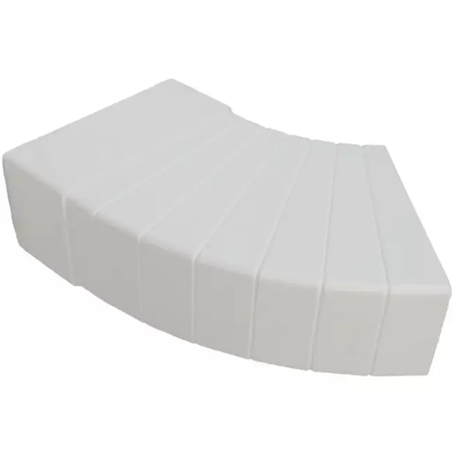 Rectangular plastic horizontal 15-60° bend 110 x 55mm - KLH15-60