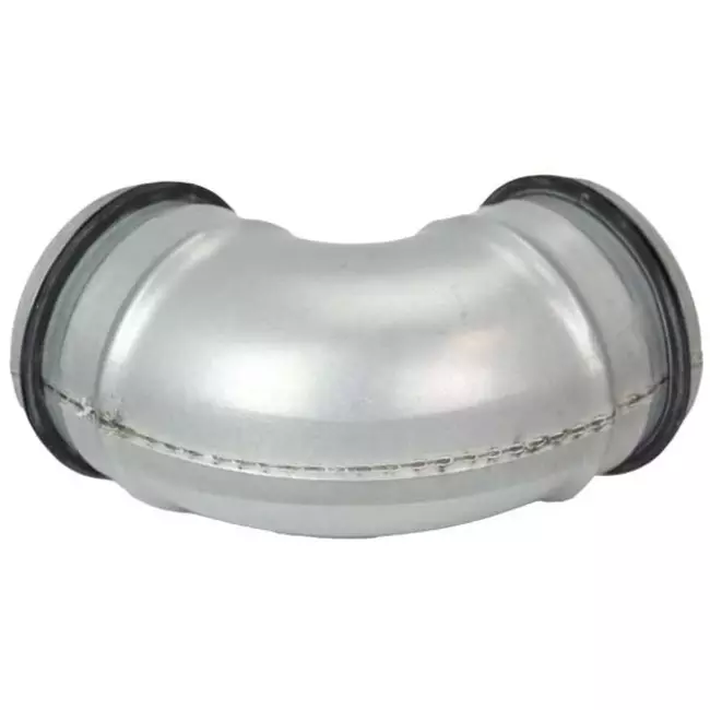 Short round spiral bend 45° Ø 80mm for spiral duct