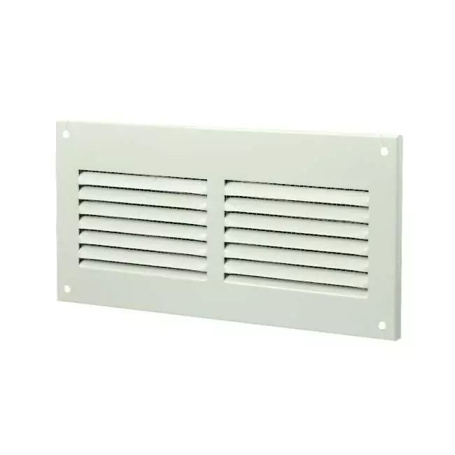 Metal ventilation grille rectangular 200x100 white - MR2010