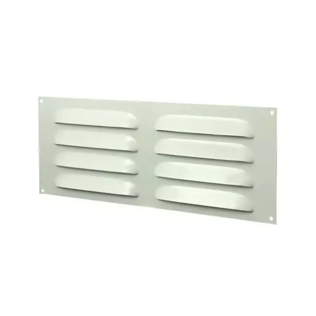 Metal ventilation grille rectangular 260x105 white - MR26105