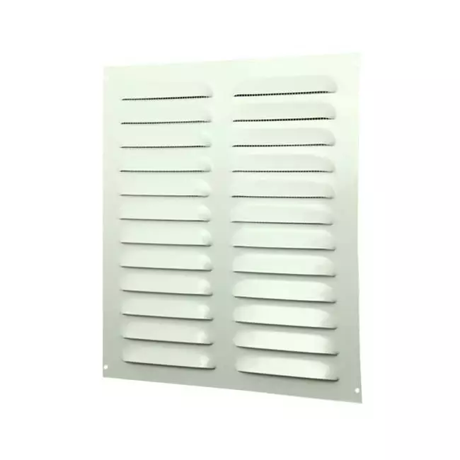 Metal ventilation grille rectangular 260x280 white - MR2628