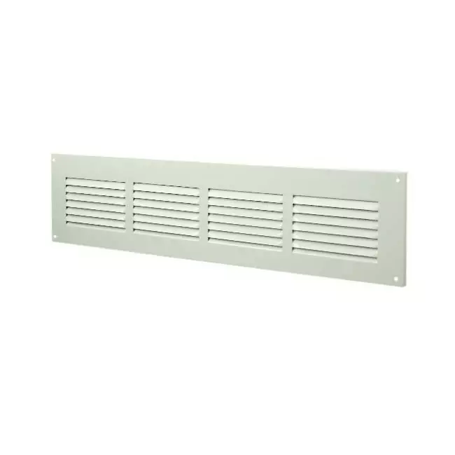 Metal ventilation grille rectangular 400x100 white - MR4010