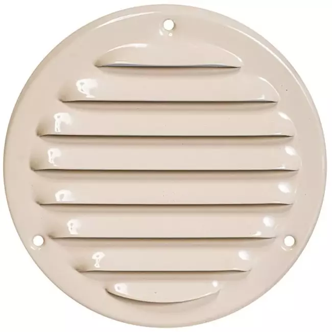 Metal ventilation grille round 100 mm beige - MR100Y - RAL1015