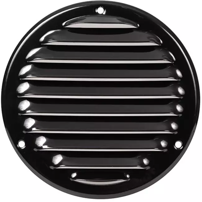 Metal ventilation grille round Ø125 mm black - MR125M - RAL9005