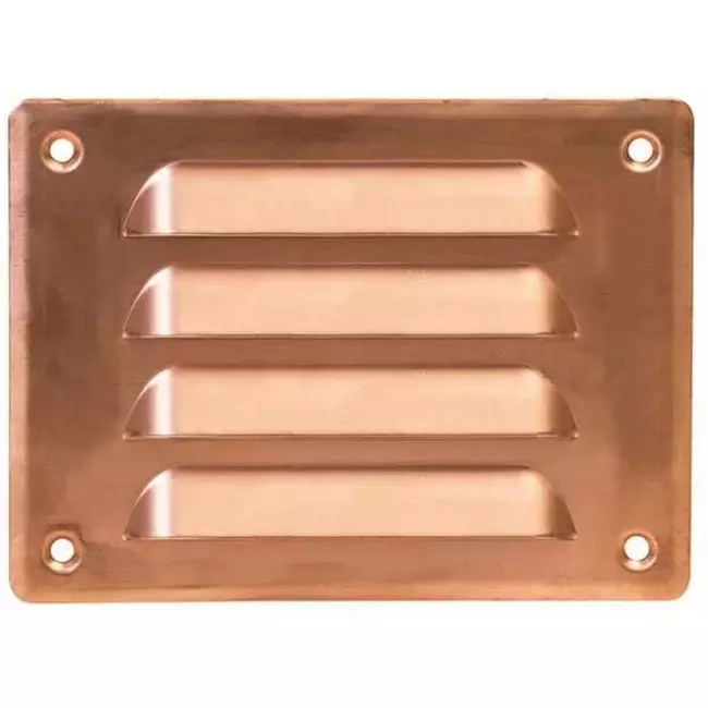 Metal ventilation grille rectangular 140x105 mm copper - MR14105Cu