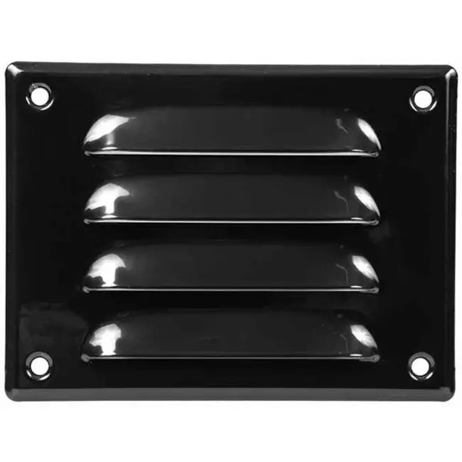 Metal ventilation grille rectangular 140x105 mm black - MR14105M - RAL9005