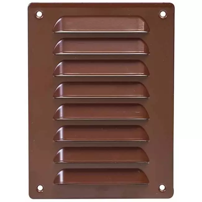 Metal ventilation grille rectangular 140x190 mm brown - MR1419B