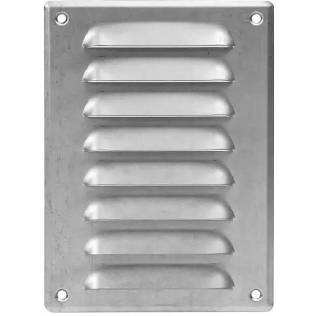 Metal ventilation grille rectangular 140x190 mm sinc - MR1419Zn