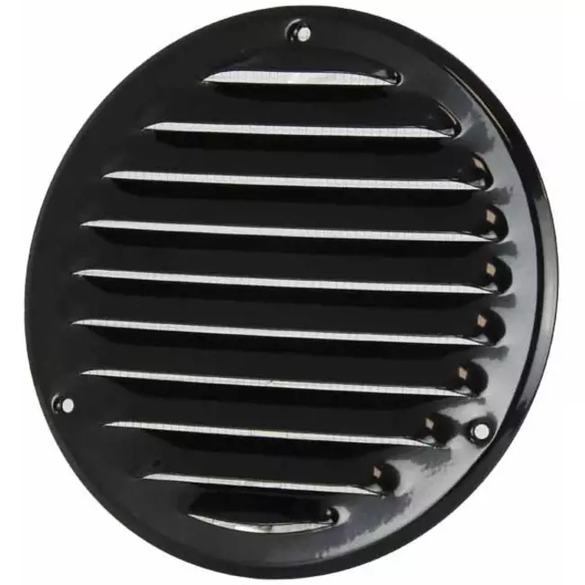 Metal ventilation grille round 100 mm black - MR100M - RAL9005