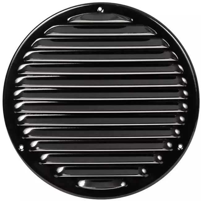 Metal ventilation grille round Ø200 mm black - MR200M - RAL9005