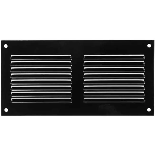 Metal grille 200x100mm black - MR2010M - RAL9005