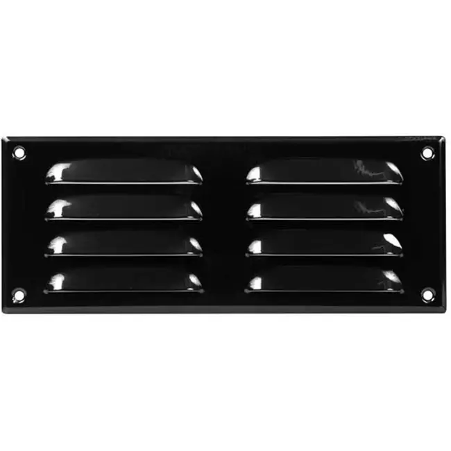 Metal ventilation grille rectangular 260x105 mm black - MR26105M - RAL9005