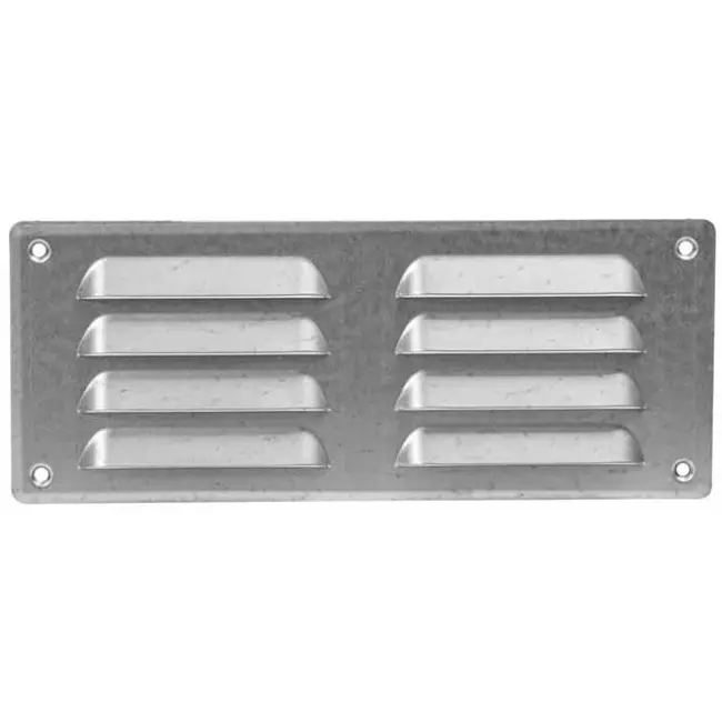 Metal ventilation grille rectangular 260x105 mm sinc - MR26105Zn