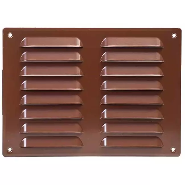Metal ventilation grille rectangular 260x190 mm brown - MR2619B