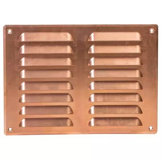 Metal ventilation grille rectangular 260x190 mm copper - MR2619Cu
