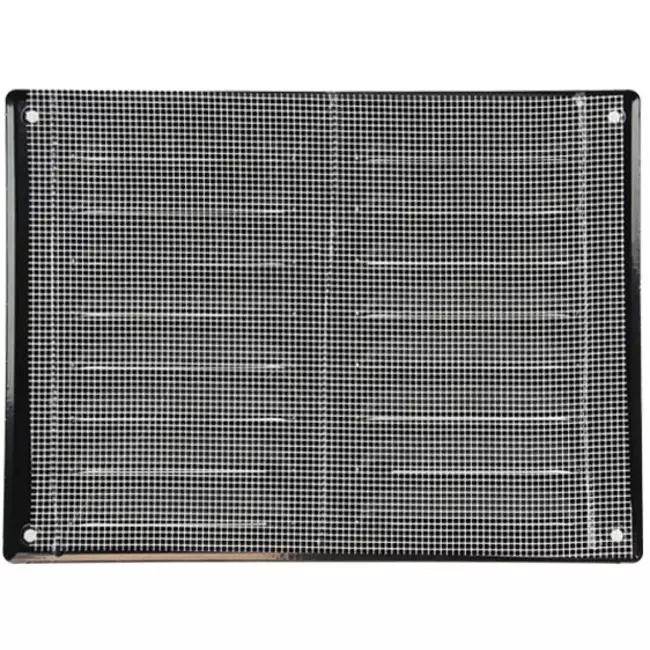 Metal ventilation grille rectangular 260x190 mm black - MR2619M - RAL9005